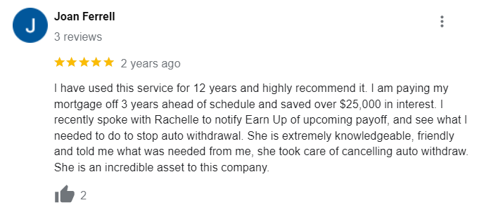 Customer Google review