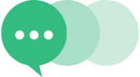 green speech bubble icons